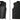Two black leather motorcycle vests shown front-on, one plain-back club cut and one aged-leather outlaw cut