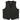Legendary USA Club Style leather motorcycle vest front view showing snap closures and side lacing