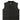 Legendary Outlaw men's leather motorcycle vest front view with snap closure and chest pockets, made in USA