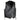 Angled front view of Legendary 'Peacemaker' men's leather motorcycle vest featuring buffalo nickel snaps and clean western styling, Made in USA