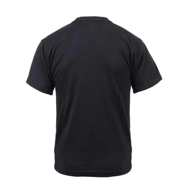 Lifestyle view of 1776 T-Shirt - Black by Rothco, highlighting back construction