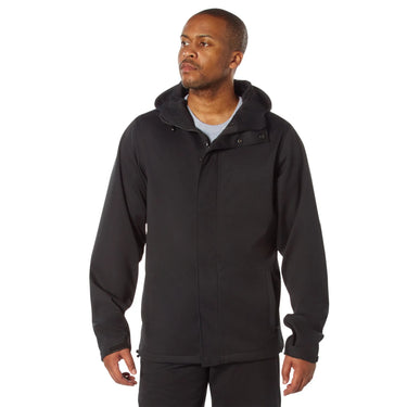 Front-facing view of Shadow Ops Waterproof Rain Jacket by Rothco, shown on plain studio background