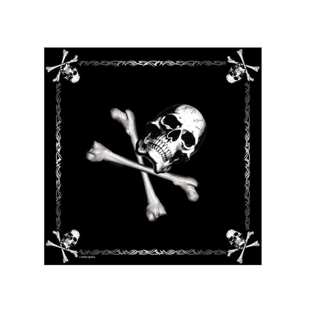 Skull Jolly Roger Bandana 22" x 22" by Rothco