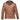 Side angle of Unik women's tan leather motorcycle jacket, with hardware and stitching visible