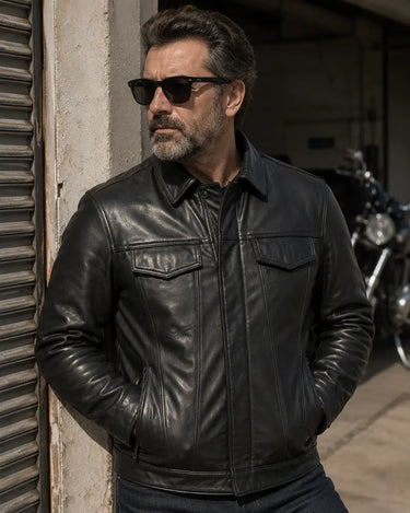 BECK® 501 Trucker Style Genuine Horsehide Motorcycle Jacket