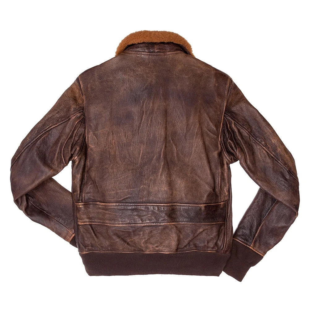 Cockpit USA Men's Avenger Vintage G-1 Leather Flight Jacket