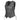 Front-facing view of Bessie women's gray leather motorcycle vest, shown on plain studio background
