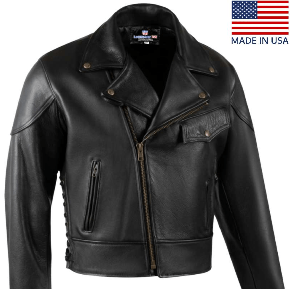 Mens Black Leather Motorcycle Jacket