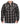 Detail view of Bohn Kevlar Men's Flannel Riding Shirt - Grey + Black Plaid, highlighting construction detail