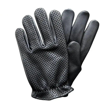 Front view showing Legendary ventilated deerskin gloves, shown on plain studio background