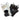 Front view of Legendary ventilated white deerskin gloves, with brand detailing visible