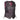Front-facing view of women's purple leather motorcycle vest, with brand detailing visible