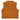 Back view of Legendary LowLife NCP fitted bison leather motorcycle vest in rich tan color, made in USA