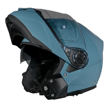 Daytona Glide Modular Motorcycle Helmet - Bluetooth Ready, Dual Visor - Shark Blu | DOT Approved