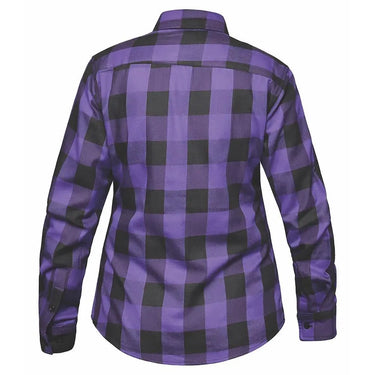 Derringer Womens Black and Purple Flannel Shirt
