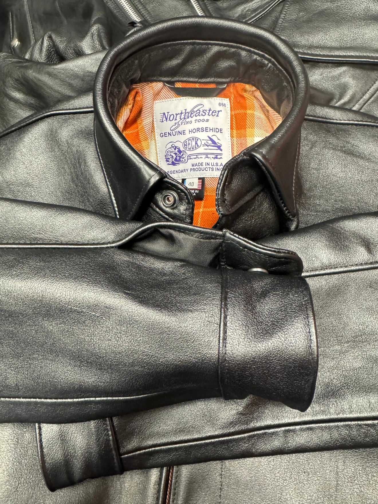 Hidden snap front — no center zipper