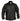 Front view of BECK® 302 Horsehide Riding Shirt in black leather, featuring dual zippered chest pockets and classic collar.