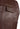 Close-up detail of snap flap pocket on BECK® 566 brown horsehide vest showcasing leather texture and stitching
