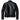 Open lining view of BECK black horsehide motorcycle jacket, showing rear panel detail