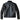 Open view of BECK black horsehide motorcycle jacket, showing additional product detail