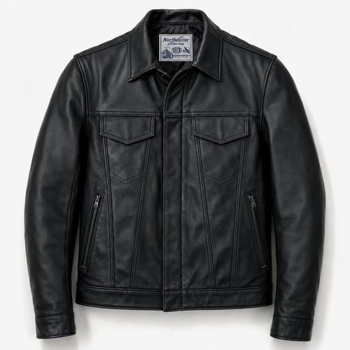BECK® 501 Trucker Style Genuine Horsehide Motorcycle Jacket