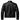 Rear angle of BECK trucker style horsehide motorcycle jacket, with closer view of trim and finish