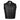 Main view of BECK men's black horsehide leather motorcycle vest, displayed flat for product detail