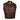 Front view showing Men's BECK brown horsehide leather motorcycle vest, shown on plain studio background