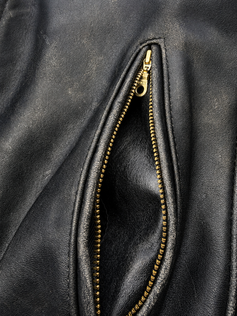 BECK® 666 Distressed Horsehide Leather Motorcycle Jacket