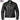 Front view showing BECK black horsehide motorcycle jacket, displayed flat for product detail