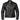 Front view showing BECK black horsehide motorcycle jacket, displayed flat for product detail