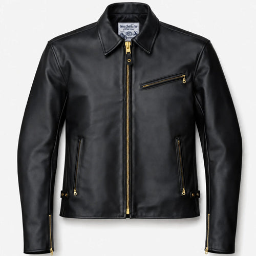 BECK® 777 Northeaster Flying Togs Black Genuine Horsehide Motorcycle Jacket