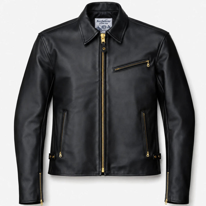 BECK® 777 Northeaster Flying Togs Black Genuine Horsehide Motorcycle Jacket