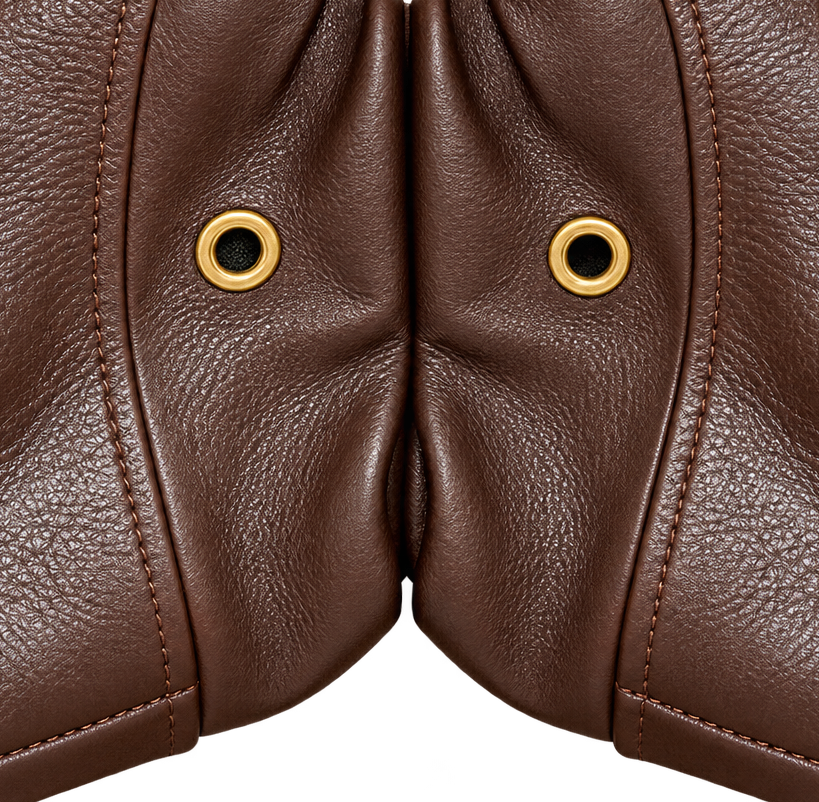 BECK® 999 Genuine Horsehide Leather Motorcycle Jacket - Chestnut Brown