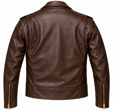 BECK® 999 Genuine Horsehide Leather Motorcycle Jacket - Chestnut Brown