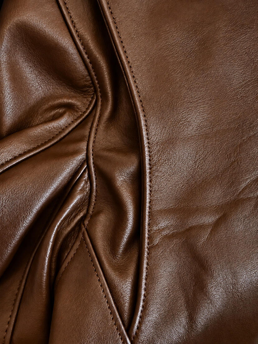 BECK® 999 Genuine Horsehide Leather Motorcycle Jacket - Chestnut Brown