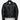 Black leather jacket on a white background