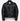 Black leather jacket on a white background