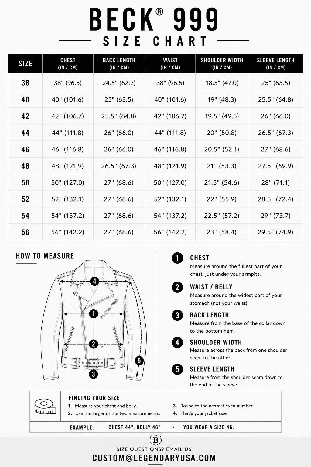BECK® 999 Genuine Horsehide Leather Motorcycle Jacket