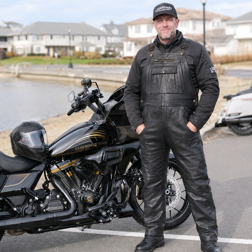 The Big Gib - Premium Buffalo Leather Motorcycle Overalls