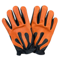 Legendary 'Spitfire' Black/Rust Deerskin Short Wrist Touchscreen Motorcycle Gloves