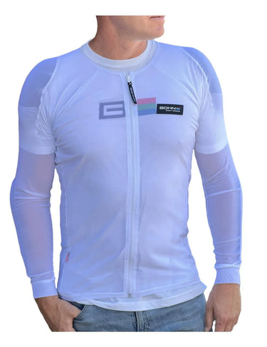 Bohn Men's Summer Mesh Riding Shirt Shell – White - Legendary USA