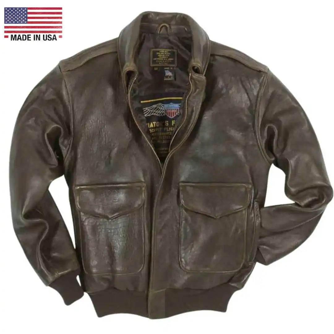 ジャケット・アウター used fade leather flight jacket Distressed A-2 Leather Bomber Jacket | Faded Leather Jacket