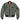 Front view of Cockpit USA Airstrike MA-1 Nylon Flight Jacket in sage green with Velcro patch areas and utility sleeve pocket