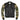 Front view of Cockpit USA Hot Stuff Women’s Bomber Jacket featuring camo mesh sleeves and black lambskin body