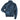 Rear view of navy blue Cockpit USA M-86 Flight Bomber Jacket with rib-knit hem and clean design.