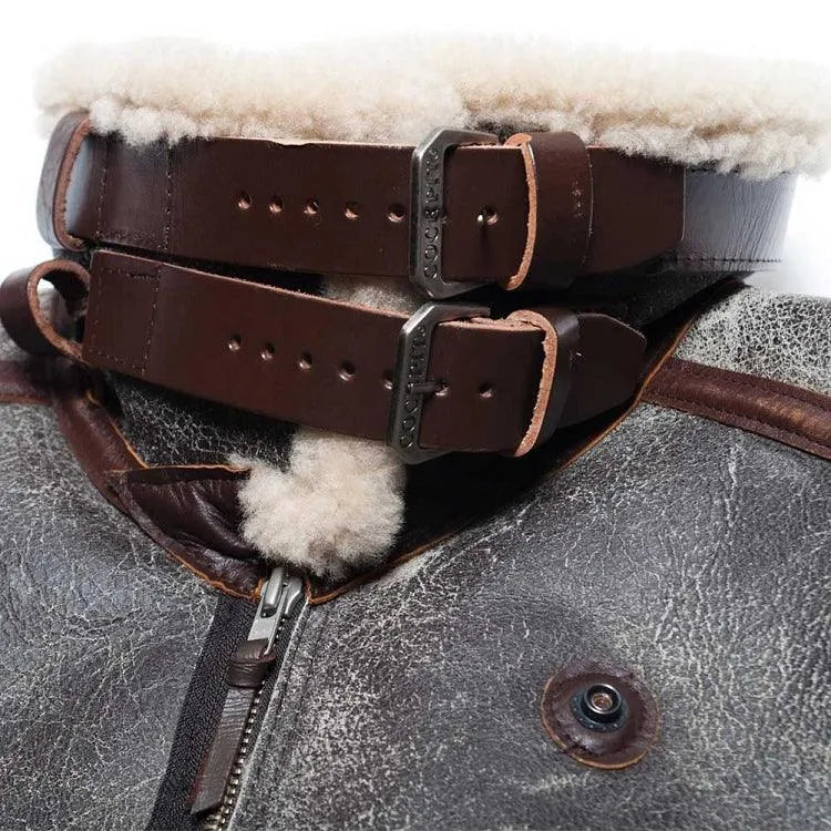 Cockpit USA Men's 100 Mission B-3 Sheepskin Bomber Jacket