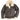 Front view of Cockpit USA Men's Champ Sheepskin Bomber Jacket with white shearling collar made in USA