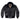 View of the front of a black Cockpit USA men's G-1 antique lambskin leather flight jacket