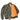 Interior view of Cockpit USA Men's MA-1 Nylon Flight Jacket in olive with bright orange lining